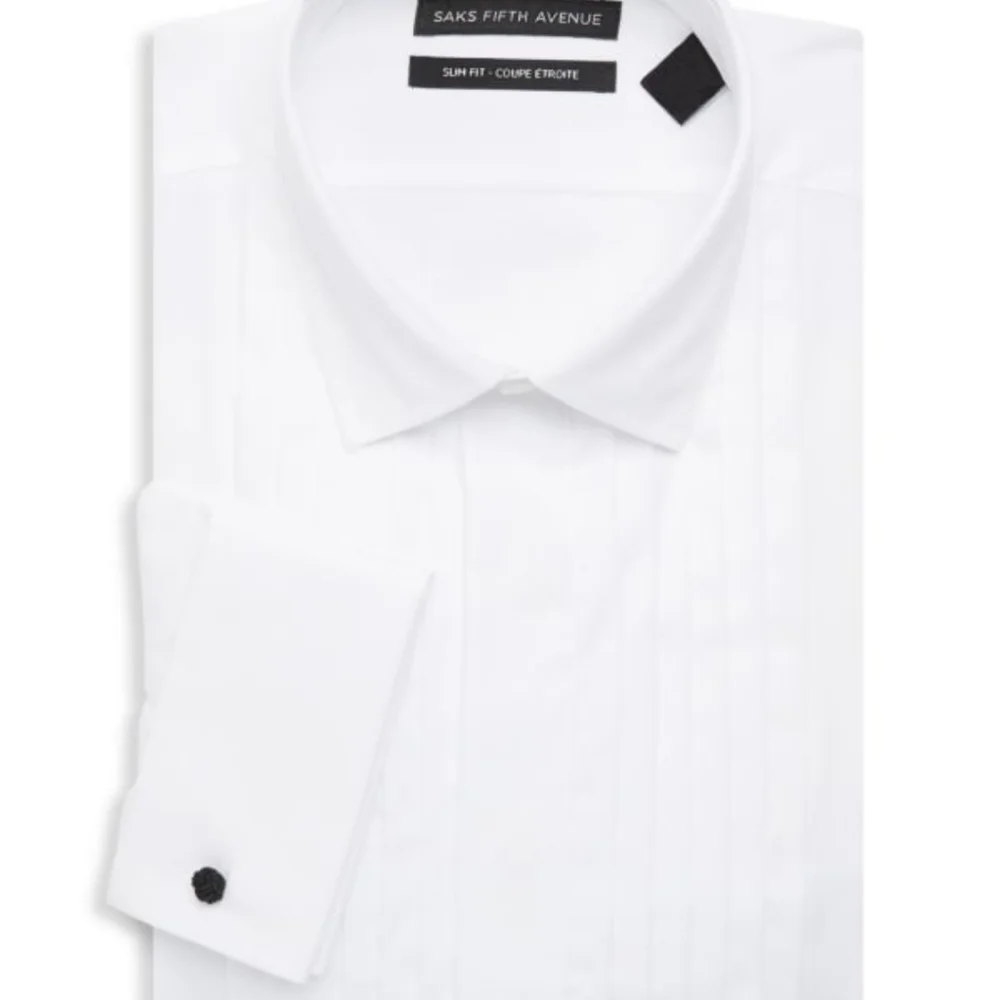 Saks Fifth Avenue White Tuxedo  Shirt 16.5 34/35 - Picture 2 of 6